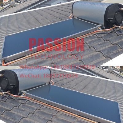 200L Ciśnieniowy płaski panel słoneczny Podgrzewacz wody Niebieska powłoka Płaski kolektor słoneczny